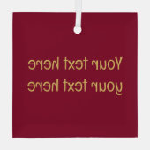 Bourgogne Gold Professional Trendy Minimalistische Glas Ornament (Achterkant)