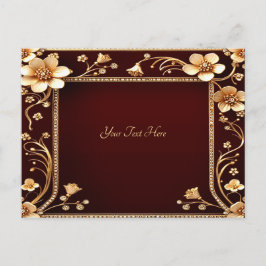 Bourgogne Golden Flowers Briefkaart