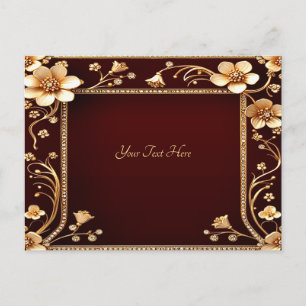 Bourgogne Golden Flowers Briefkaart