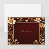 Bourgogne Golden Flowers Briefkaart (Voorkant / Achterkant)