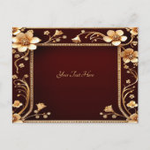 Bourgogne Golden Flowers Briefkaart (Voorkant)