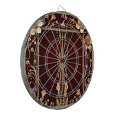 Bourgogne Golden Flowers Dartboard Dartbord (Voorkant Links)