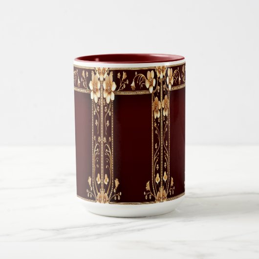 Bourgogne Golden Flowers Mok (Midden)