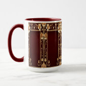 Bourgogne Golden Flowers Mok (Links)