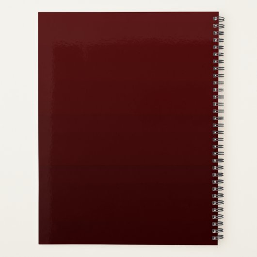 Bourgogne Golden Flowers Planner (Achterkant)