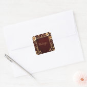 Bourgogne Golden Flowers Sticker (Envelop)