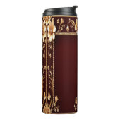 Bourgogne Golden Flowers Thermal Tumbler Thermosbeker (Gedraaid links)