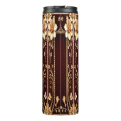 Bourgogne Golden Flowers Thermal Tumbler Thermosbeker (Achterkant)