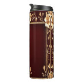 Bourgogne Golden Flowers Thermal Tumbler Thermosbeker (Geroteerd rechts)