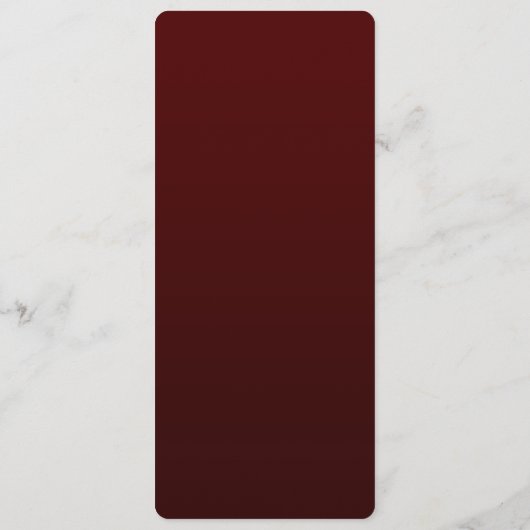 Bourgogne Golden Flowers Wedding Menu (Achterkant)