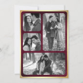 Bourgogne Goud Abstract Vloeibare Inkt Foto Bruilo Kaart (Achterkant)