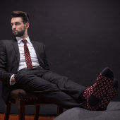 Bourgogne & Goud Bitcoin Crypto Coin Patroon Stropdas