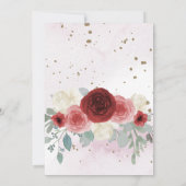 Bourgogne Goud Bloemen Tan Prinses Zoet 16 Kaart (Achterkant)