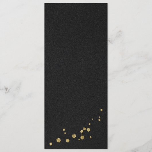 Bourgogne Goud Bloemen Zwart Menu (Achterkant)