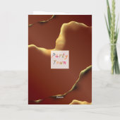 🤵 Bourgogne Goud Elegante Inky Abstracte bruiloft Bedankkaart (Achterkant)