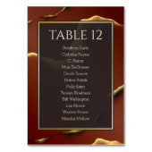 🤵 Bourgogne Goud Elegante Inky Abstracte bruiloft Kaart (Achterkant)