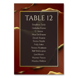 🤵 Bourgogne Goud Elegante Inky Abstracte bruiloft Kaart