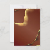 🤵 Bourgogne Goud Elegante Inky Abstracte bruiloft Kaart (Achterkant)