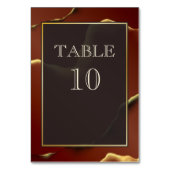 𤵠Bourgogne Goud Elegante Inky Abstracte bruiloft Kaart (Voorkant)