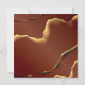 🤵 Bourgogne Goud Elegante Inky Abstracte bruiloft Kaart (Achterkant)