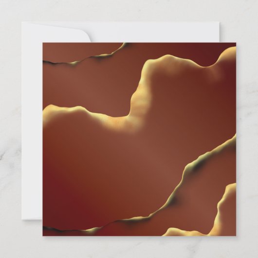 🤵 Bourgogne Goud Elegante Inky Abstracte bruiloft Kaart (Achterkant)