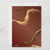 Bourgogne Goud 🌿 Elegante Inky Abstracte bruiloft Kaart (Achterkant)