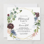 Bourgogne Goud Geometrisch Pensioen Partij Kaart (Voorkant)