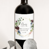 Bourgogne Goud Geometrisch Proost Bruiloft Wijn La Wijn Etiket