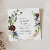 Bourgogne Goud Geometrisch Verrassingsfeest Kaart