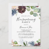 Bourgogne Goud Geometrische Housewarming Party Kaart (Voorkant)