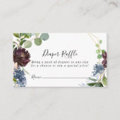 Bourgogne Goud Geometrische Luier Raffle Ticket Informatiekaartje (Voorkant)