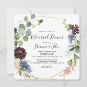 Bourgogne Goud Geometrische repetitie Diner Kaart (Voorkant)