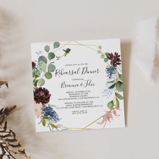 Bourgogne Goud Geometrische repetitie Diner Kaart