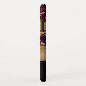 Bourgogne Goud Glitter Script Monogrammed Case-Mate iPhone Case (Achterkant/rechts)