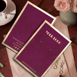 Bourgogne Goud Lijst Modern ketting oorbellen Visitekaartje