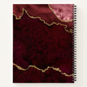 Bourgogne Goud Marmer Agaat Geode Schetsboek Notitieboek (Achterkant)