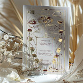 Bourgogne Goud Menu Kaart  Art Nouveau Folie