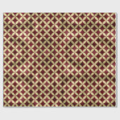 Bourgogne goud metallic peel patroon cadeaupapier (Vlak)