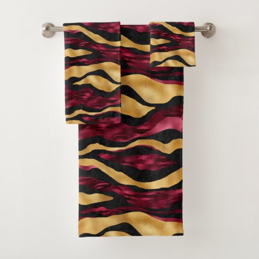 Bourgogne goud tegelpatroon bad handdoek (Insitu)