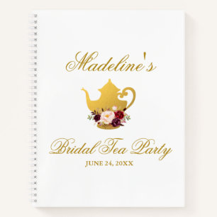 Bourgogne Goud Vrijgezellenfeest Tea Party Cadeaul Notitieboek
