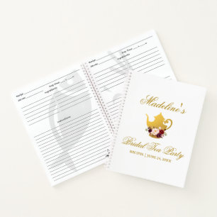 Bourgogne Goud Vrijgezellenfeest Tea Party Recept Notitieboek