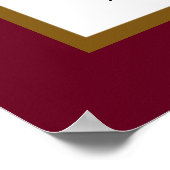 Bourgogne Goud Winter Bruiloft Zitkaarten Poster (Hoek)