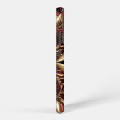 Bourgogne Goud Zwart Damast Bloem Samsung Galaxy Hoesje (Rechterkant)