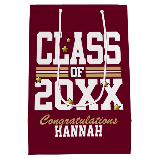 Bourgogne|Goudcursussen Medium Cadeauzakje (Achterkant)