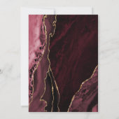 Bourgogne Gouden Agaat Verrassing 80e Verjaardag Kaart (Achterkant)