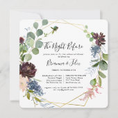 Bourgogne gouden avond voor repetitie diner kaart (Voorkant)