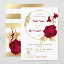Bourgogne & gouden bloemen Elegante krans bruiloft