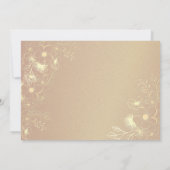 Bourgogne Gouden Bloemen Herfst Save The Date (Achterkant)