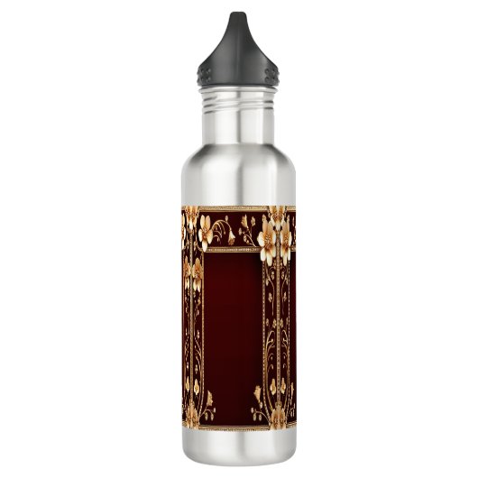 Bourgogne Gouden Bloemen Waterfles Waterfles (Links)