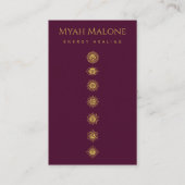 Bourgogne & Gouden Chakra Energy Healer Visitekaartje (Voorkant)